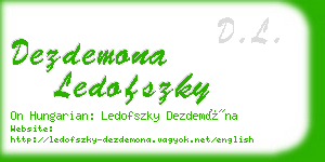 dezdemona ledofszky business card